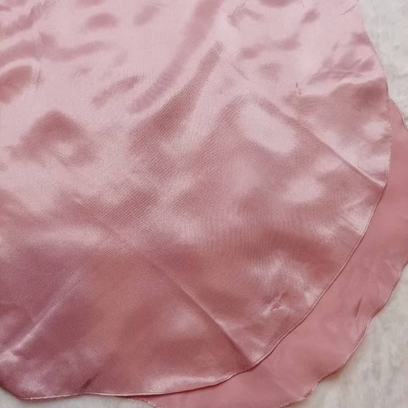 Vintage Pink Satin Slip Nightie nightgown lingerie - Picture 4 of 5